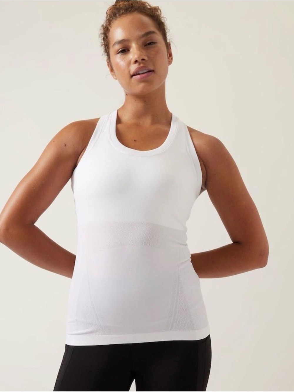 Athleta Momentum Seamless Sport Length Tank Top Women’s XL Bright White
